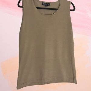 Jones New York "Macadamia" silk blend tank sweater